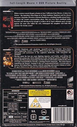 The Mask of Zorro and The Legend of Zorro - PSP UMD Film (B Grade) (Genbrug)